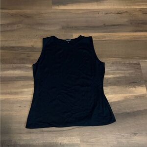 Womens Karen Kane Black Sleeveless Crewneck Tank Size XL